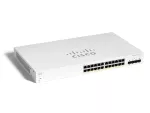 Cisco CBS220-24P-4X | Switch | 24x RJ45 1000Mb/s PoE, 4x SFP+, Desktop, Rack, 195W