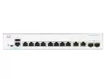 Cisco CBS250-8T-E-2G | Switch | 8x RJ45 1000Mb/s PoE, 2x RJ45/SFP Combo