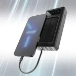 Extralink EPB-092 20000mAh Czarny | Powerbank | Solar Power bank, USB-C