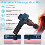 Extralink Massage Gun Pro | Pistolet do masażu | 3800 RPM, 6 końcówek wymiennych