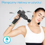 Extralink Massage Gun Pro | Pistolet do masażu | 3800 RPM, 6 końcówek wymiennych