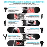 Extralink Massage Gun Pro | Pistolet do masażu | 3800 RPM, 6 końcówek wymiennych