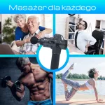 Extralink Massage Gun Pro | Pistolet do masażu | 3800 RPM, 6 końcówek wymiennych