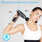 Extralink Massage Gun Lite | Pistolet do masażu | 3200 RPM, 6 końcówek wymiennych