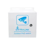 Extralink Atlas | Zewnętrzny switch PoE | 8x RJ45 1000Mb/s PoE, 2x SFP, 120W, aktywne chłodzenie