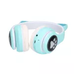 Extralink Kids Cat-Ear Wireless Headphones Zielone | Słuchawki bezprzewodowe | dla dzieci, kocie uszy, Bluetooth 5.0, Oświetlenie RGB