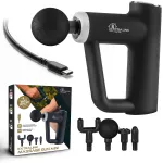 Extralink Massage Gun Mini Czarny | Pistolet do masażu | 4 końcówki