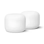 Google Nest Wi-Fi Router + Point | System Mesh Wi-Fi | 2x 1000Mb/s, 5GHz, WPA3, Asystent Google