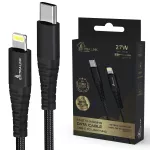 Extralink Smart Life USB Type-C to Lightning Cable Braided Czarny | Kabel USB-C - Lightning | 27W, 200cm