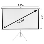 Extralink Projection Screen 100" | Ekran projekcyjny | 16:9, 220x125cm, PVC, pół-automatyczne zwijanie