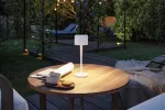 Lampka stołowa solarna ELSE LED DIM USB-C 3,7W 250lm 2700K IP44 biały / aluminium