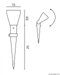 SU-MA lampa stojąca zewnętrzna Prit PC LK4001-15A