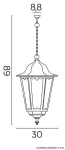 SU-MA lampa wisząca zewnętrzna Retro Maxi K 1018/1/BD