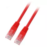 Patchcord RJ45 U/UTP kat. 5e PVC CCA czerwony 10m