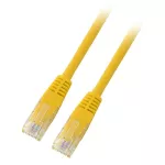 Patchcord RJ45 U/UTP kat. 5e PVC CCA żółty 7,5m