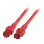 Patchcord RJ45 S/FTP kat. 6 LSZH czerwony 0,15m