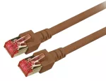 Patchcord RJ45 S/FTP kat. 6 LSZH brązowy 0,15m