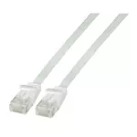 Patchcord RJ45 U/UTP kat. 6A PVC biały 0,5m