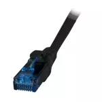 Patchcord RJ45 U/UTP kat. 6A LSZH Premium 500MHz czarny 0,5m