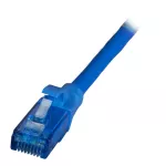 Patchcord RJ45 U/UTP kat. 6A LSZH Premium 500MHz niebieski 0,25m