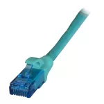 Patchcord RJ45 U/UTP kat. 6A LSZH Premium 500MHz zielony 0,15m