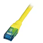 Patchcord RJ45 U/UTP kat. 6A LSZH Premium 500MHz żółty 0,15m