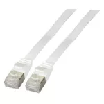 Patchcord RJ45 U/FTP kat. 6A PVC białe 0,5m