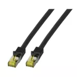 Patchcord RJ45 S/FTP kat. 6A LSZH czarny 0,25 m