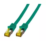 Patchcord RJ45 S/FTP kat. 6A LSZH zielony 0,5m MK7001.0,5GR