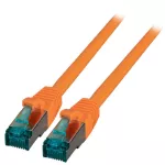 Patchcord RJ45 S/FTP kat. 6A LSZH pomarańczowy 0,25m MK6001.0,25O