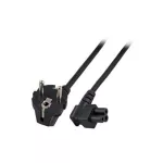 Kabel zasilający CEE7/7 - C5 czarny 3m AK-5006