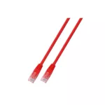 Patchcord RJ45 U/UTP kat. 5e PVC CCA czerwony 0,25m