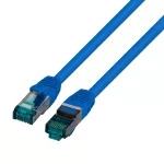 Patchcord RJ45 S/FTP kat. 6A LSZH niebieski 0,15m