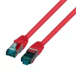 Patchcord RJ45 S/FTP kat. 6A LSZH czerwony 0,15m