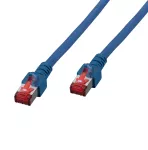 Patchcord RJ45 S/FTP kat. 6 LSZH niebieski 0,5m