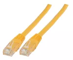 Patchcord RJ45 U/UTP kat. 6 PVC CCA żółty 0,25m