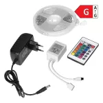 Zestaw taśma LED 12V 5050 100 30L 7.2W/m IP20 RGB 3m +Sterownik RGB +Zasilacz 12V