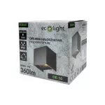 Oprawa elewacyjna OE-10 7W 360lm IP65 ANTRACYT 4000K