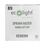 Oprawa Raster 4x60cm N/T LED CZARNA IP23