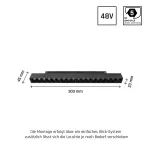 SYSTEM SHIFT - GRID M oprawa na szynoprzewód 303x23x42mm 17W 35st czarny 5 lat gw. CASAMBI