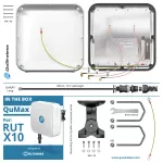 QuWireless QuMax AX10M | Antena Wi-Fi + Bluetooth | dla Teltonika RUTX10 V2