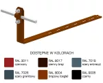 Uchwyt dach.regu.pros.Z-śruba L=42cm,H=11,6cm /LA/ TYP AN-26K/LA/-N