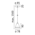 Oprawa wisząca LUIA GU10 max.10W IP44 230V czarny / metal