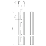 LISTWA NOŚNA METALOWA 5820/20 S