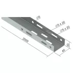 NKZ 20X40 F - koryto kablowe (2 m =1 szt)