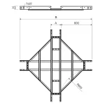 KLKR 110X300 F - krzyż (1 szt.)