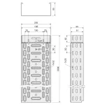 KZI 85X200X1.00 S - koryto kablowe(3/12/312 m)
