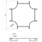 NKR 100X125 EO - krzyż (1 szt.)