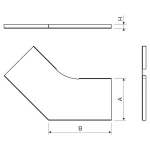 NVO 45X125 EO - pokrywa łuku 45° (1 szt.)