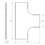 NVT 125 EO - pokrywa elementu T (1 szt.)